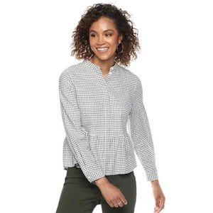 POPSUGAR Grid Peplum Top